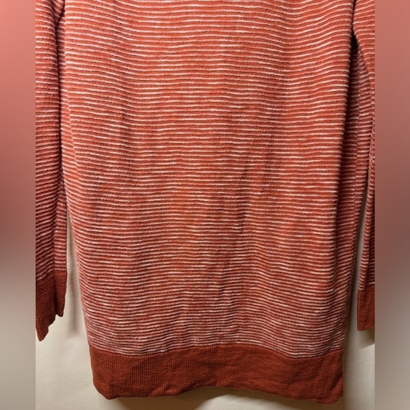 Madewell Summer Rider Striped Open Front Longline Rusty Orange Torch Cardigan XS - Picture 11 of 13